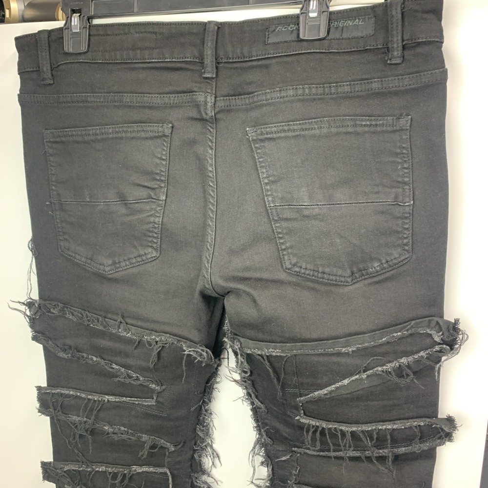 Rockstar Original Kayce Black Super Stacked Men's Jean - Size 38 - Picture 6 of 13